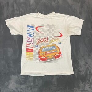 Vintage NASCAR‎ Winston cup race shirt mens Large white 2000s y2k